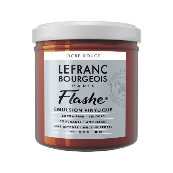 photo-Peinture vinylique - Flashe - Ocre rouge - 306 - Lefranc Bourgeois - 125ml