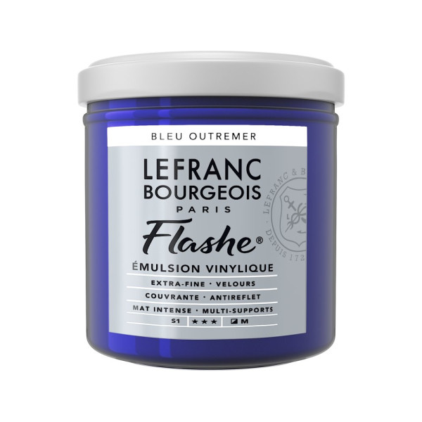 photo-Peinture vinylique - Flashe - Bleu outremer - 043 - Lefranc Bourgeois - 125ml