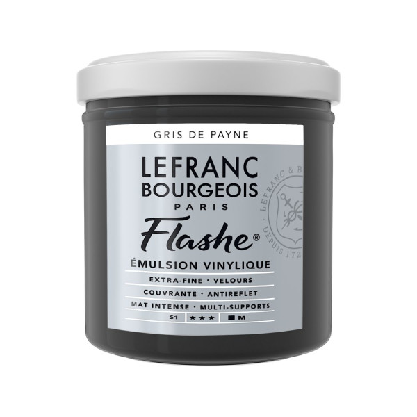 photo-Peinture vinylique - Flashe - Gris de Payne - 261 - Lefranc Bourgeois - 125ml