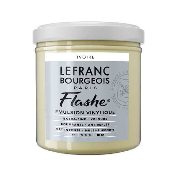 photo-Peinture vinylique - Flashe - Ivoire - 019 - Lefranc Bourgeois - 125ml
