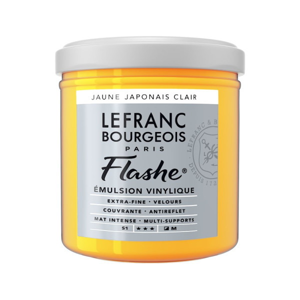photo-Peinture vinylique - Flashe - Jaune japonais - 183 - Lefranc Bourgeois - 125ml