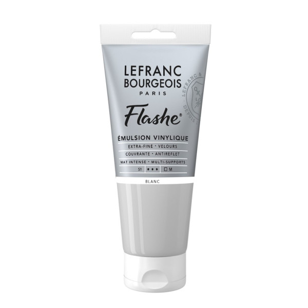 photo-Peinture vinylique - Flashe - Blanc - 022 - Lefranc Bourgeois - 80ml
