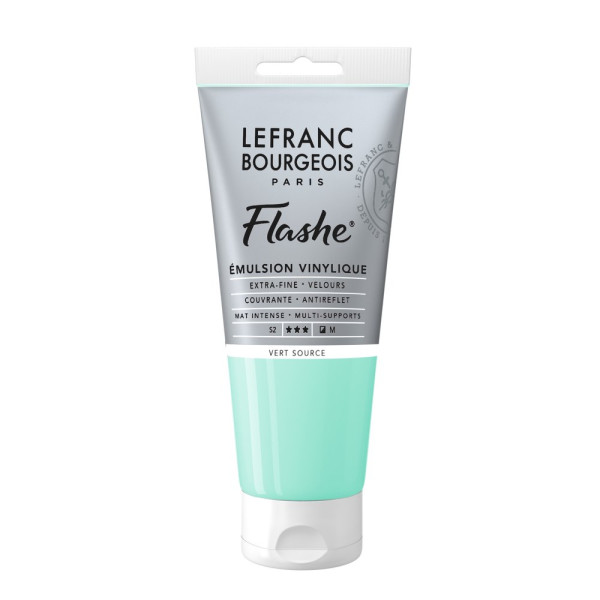 photo-Peinture vinylique - Flashe - Vert source - 587 - Lefranc Bourgeois - 80ml