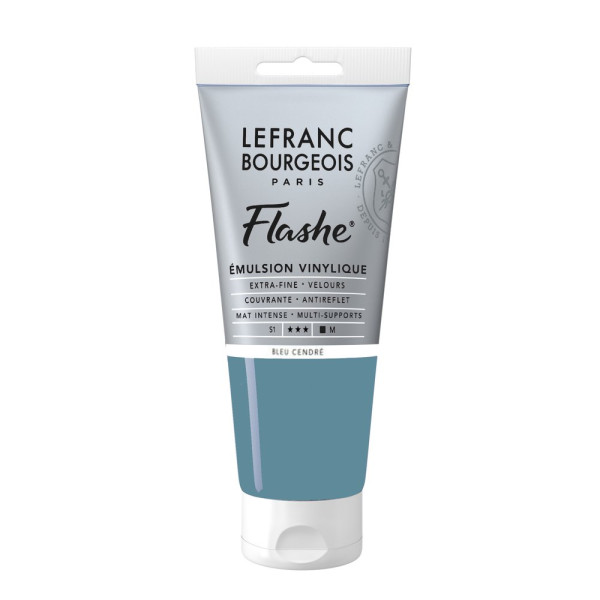 photo-Peinture vinylique - Flashe - Bleu cendré - 052 - Lefranc Bourgeois - 125ml