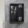 Boîte à clés - Métal - Noir - Déco - A suspendre - 8 accroches - 23x30x9cm