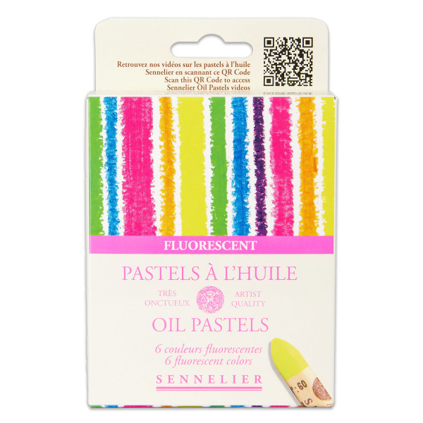 photo-Pastel à l'huile - Sennelier - Couleurs fluorescentes - 6 pastels - Beaux-arts