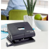 Perforatrice - 2 trous - Noir - Métal - Bureau - Avec guide papier ajustable