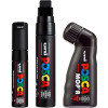 photo-Marqueurs Posca noir | MOP'R PC-17K PC-8K | Lot de 3 marqueurs