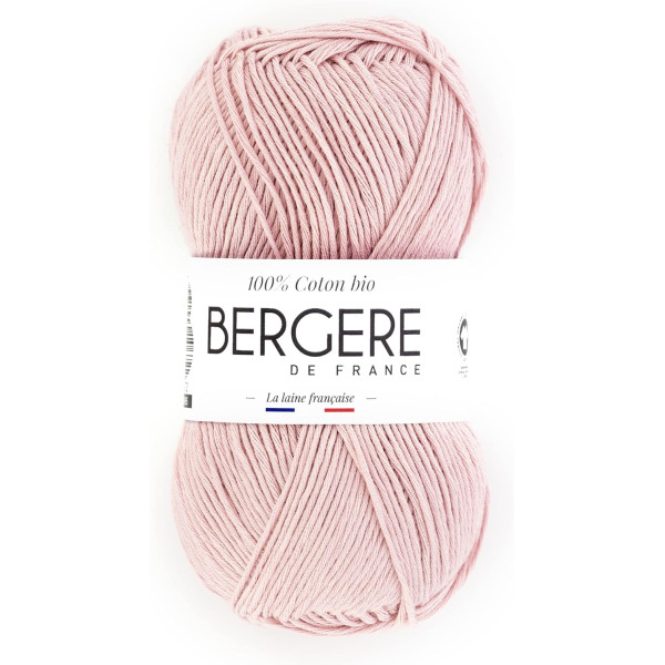 photo-Pelote de laine - Blush - 100% coton bio - 3mm - Tricot et crochet - Bergère de France