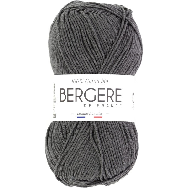 photo-Pelote de laine - Mistigris - 100% coton bio - 3mm - Tricot et crochet - Bergère de France