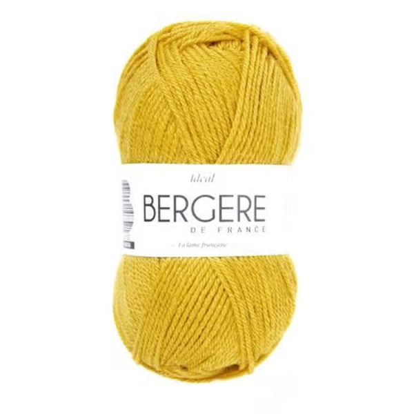 photo-Pelote de laine - Soufre - 50% Laine 50% acrylique - Bergère de France - Idéale 4