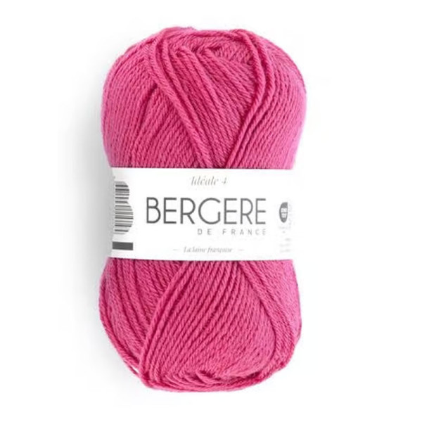 photo-Pelote de laine - Magenta - 50% Laine 50% acrylique - Bergère de France - Idéale 4