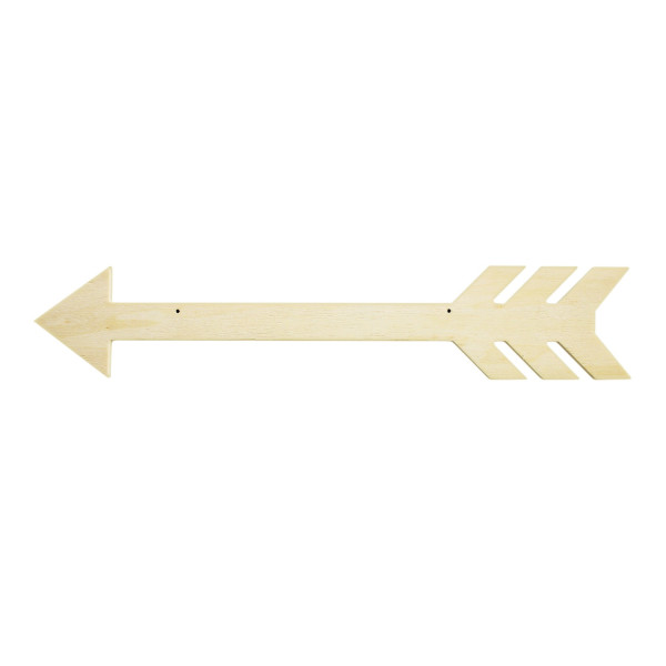 photo-Flèche en bois - A suspendre - A décorer - Bois naturel - 40x7,5x0,7cm