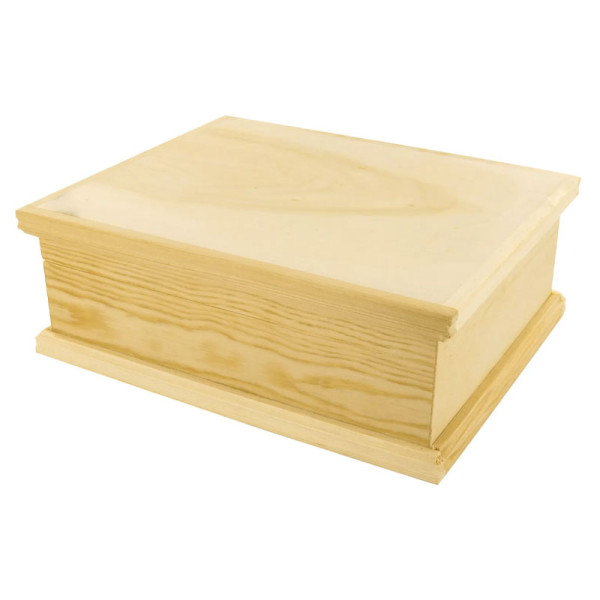 photo-Boite à bijoux - Bois - A décorer - Loisirs créatifs - Cadeau - 22x18x8cm