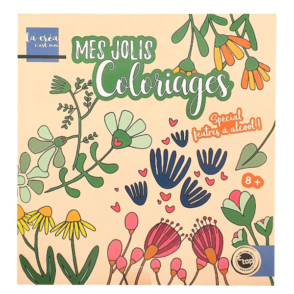 photo-Coloriage - Fleurs - Adulte et enfant - 16 modèles - 20x20cm - Dès 8 ans - Loisirs créatifs