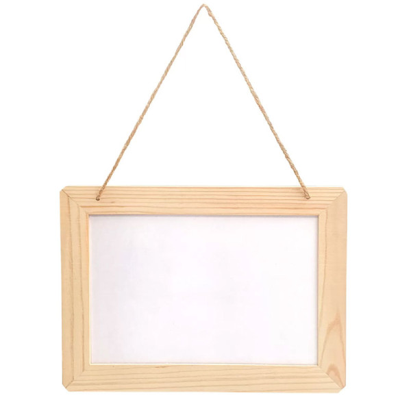 photo-Ardoise - Effaçable - A suspendre - A décorer - Cadre bois - 25x18,5x1cm
