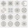 Coloriage - Mandalas - Adulte et enfant - 16 modèles - 20x20cm - Dès 8 ans - Loisirs créatifs
