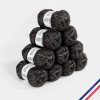 photo-10 pelotes de laine - Noir - Polyester, laine, acrylique - Bergère de France - Cocooning