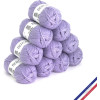 photo-10 pelotes de laine - Lavande - 100% acrylique - Bergère de France - Barisienne