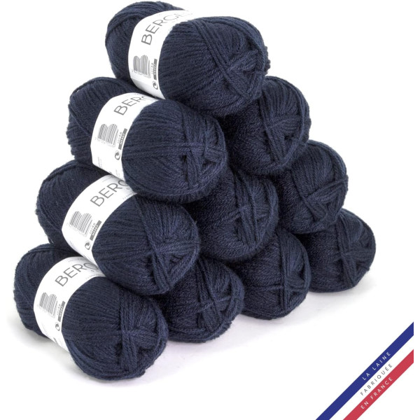 photo-10 pelotes de laine - Amiral - 100% acrylique - Bergère de France - Barisienne