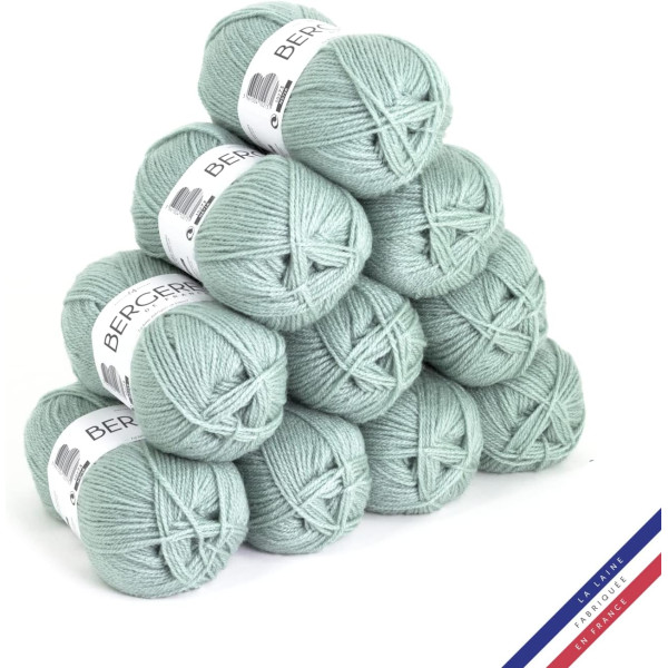 photo-10 pelotes de laine - Bambou - 100% acrylique - Bergère de France - Barisienne
