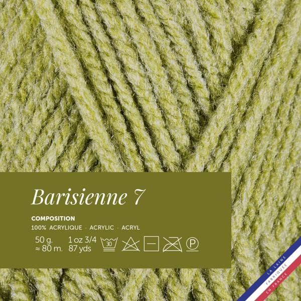 10 pelotes de laine - Algue blanc - 100% acrylique - Bergère de France - Barisienne 7
