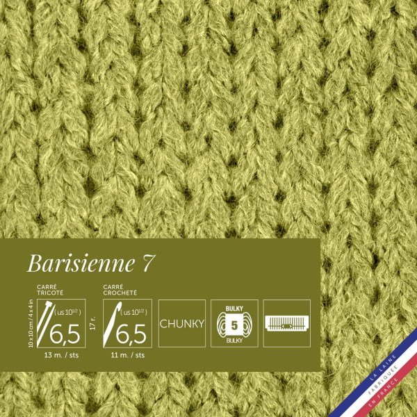 10 pelotes de laine - Algue blanc - 100% acrylique - Bergère de France - Barisienne 7