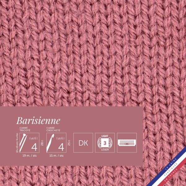 10 pelotes de laine - Bois de rose - 100% acrylique - Bergère de France - Barisienne