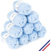 photo-10 pelotes de laine - Ciel - 100% acrylique - Bergère de France - Barisienne 7