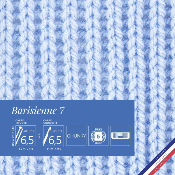 10 pelotes de laine - Ciel - 100% acrylique - Bergère de France - Barisienne 7