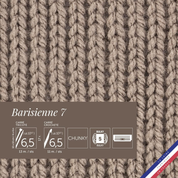10 pelotes de laine - Stuc - 100% acrylique - Bergère de France - Barisienne 7