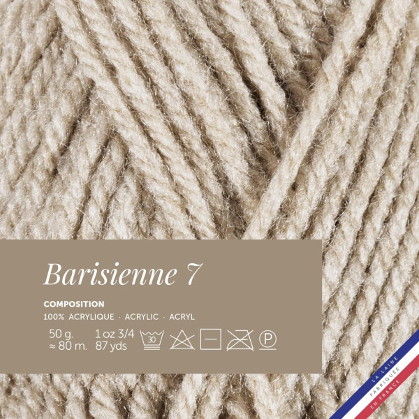 Pelote de laine - Sable blanc - 100% acrylique - Bergère de France - Barisienne 7