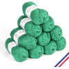 photo-10 pelotes de laine - Gazon - 100% coton bio - 3mm - Tricot et crochet - Bergère de France