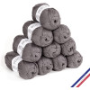 photo-10 pelotes de laine - Mistigris - 100% coton bio - 3mm - Tricot et crochet - Bergère de France
