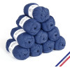 photo-10 pelotes de laine - Marin - 100% coton bio - 3mm - Tricot et crochet - Bergère de France