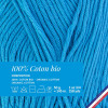 10 pelotes de laine - Lagon - 100% coton bio - 3mm - Tricot et crochet - Bergère de France