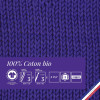10 pelotes de laine - Glycine - 100% coton bio - 3mm - Tricot et crochet - Bergère de France