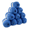 photo-Pelotes - Bleu moyen - 100% Acrylique - 50g/140m - Lot de 10 pelotes - Azurite