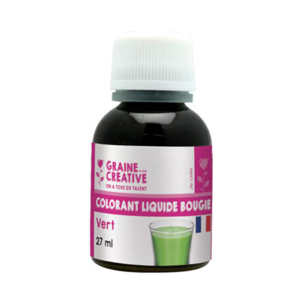 photo-Colorant - Vert foncé - Liquide - Pour bougie - Flacon de 27ml - Graine créative