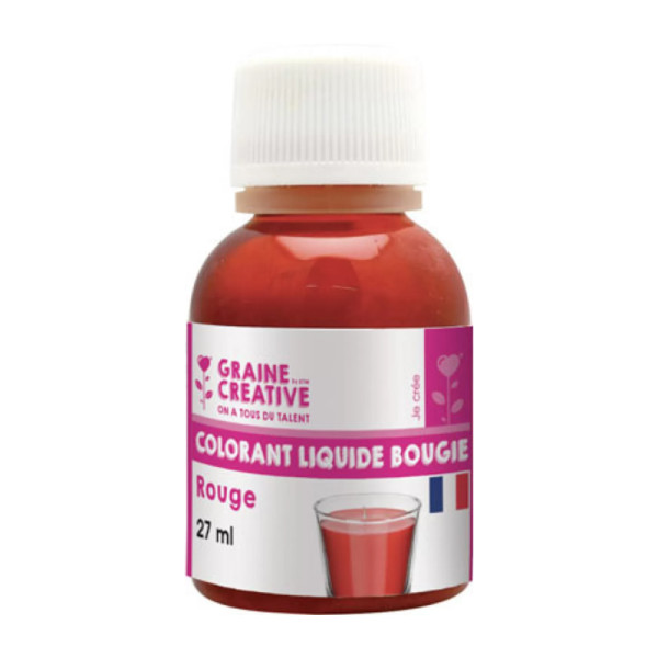 photo-Colorant - Rouge foncé - Liquide - Pour bougie - Flacon de 27ml - Graine créative