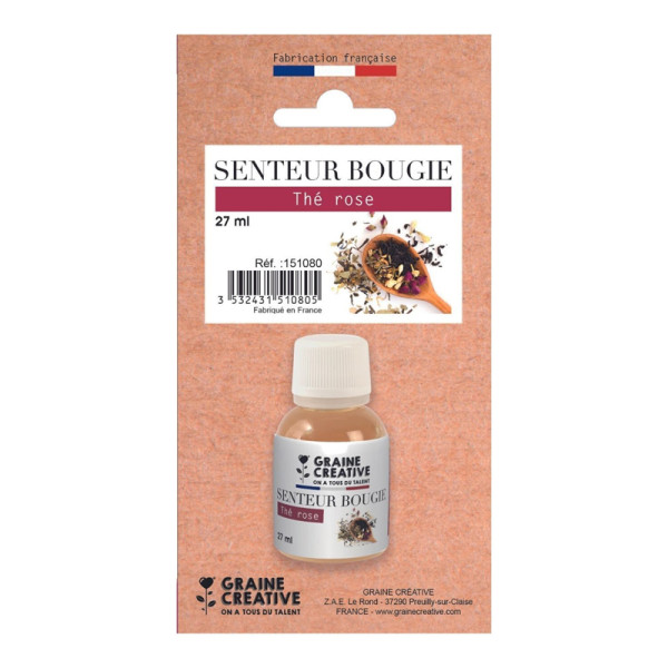 photo-Parfum - Pour bougie à faire soi même - Senteur thé rose - 27ml