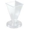 photo-Moule pour bougie - Pyramide - Plastique transparent - 7,5cm hauteur - 4,8x4,8cm