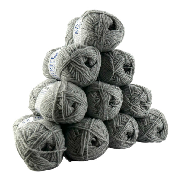 photo-Pelotes - Gris foncé - 100% Acrylique - 50g/140m - Lot de 10 pelotes - Azurite