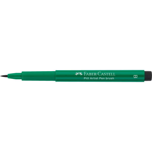 photo-Feutre à dessin - Pointe pinceau - Vert phtalo foncé - Pitt Artist - Faber-Castell