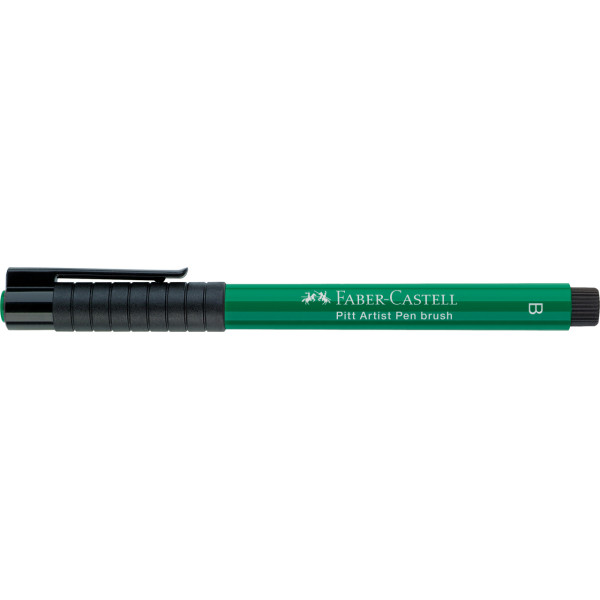 Feutre à dessin - Pointe pinceau - Vert phtalo foncé - Pitt Artist - Faber-Castell