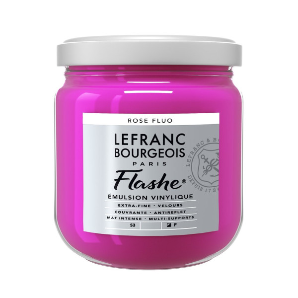 photo-Peinture vinylique - Flashe - Rose fluo - 408 - Lefranc Bourgeois - 400ml