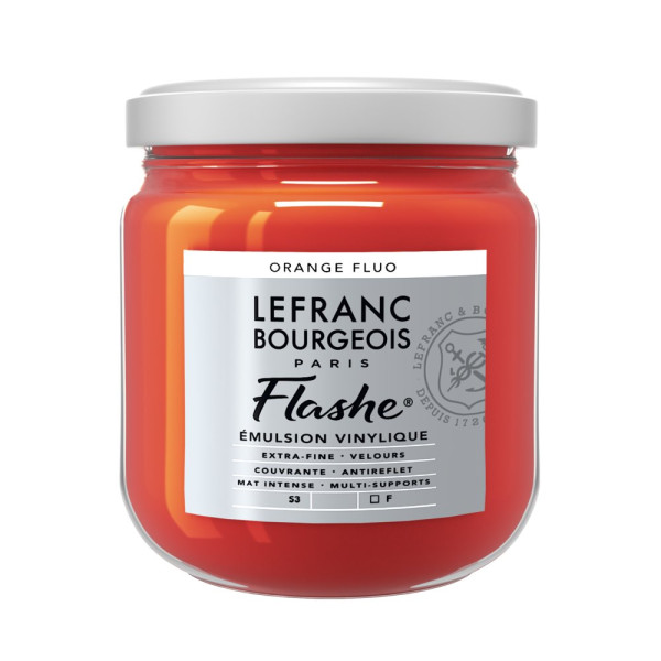 photo-Peinture vinylique - Flashe - Orange - 201 - Lefranc Bourgeois - 400ml