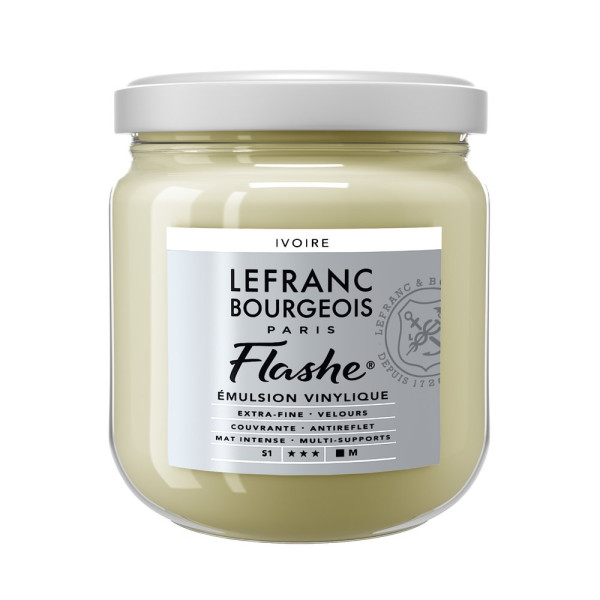 photo-Peinture vinylique - Flashe - Ivoire - 019 - Lefranc Bourgeois - 400ml