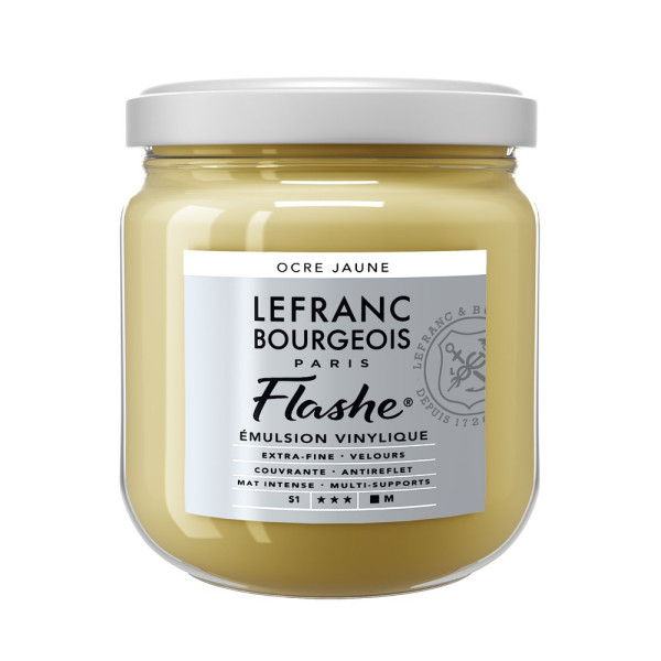 photo-Peinture vinylique - Flashe - Ocre jaune - 302 - Lefranc Bourgeois - 400ml