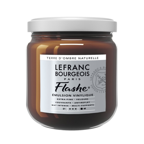 photo-Peinture vinylique - Flashe - Terre ombre naturelle - 478 - Lefranc Bourgeois - 400ml
